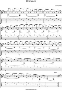 Romance - Tabs and Sheet Music for Guitar